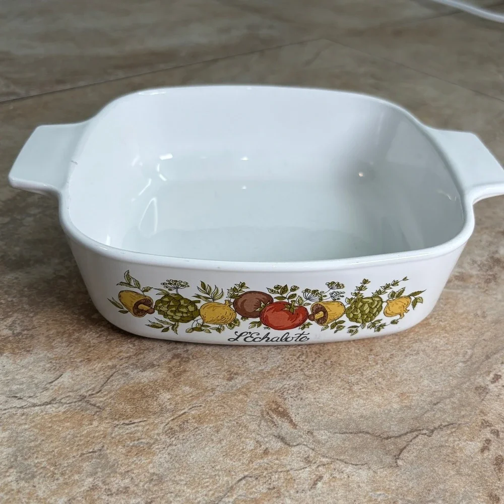 Corning Ware Spice O Life L'Echalote A-1-B 1 Quart Casserole Dish Vintage